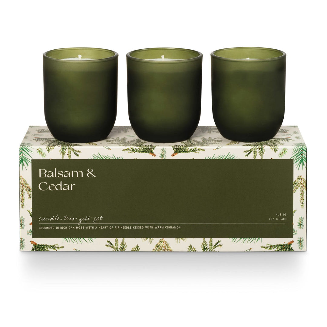 Illume - Balsam & Cedar Candle Trio Gift Set (Set of 3)