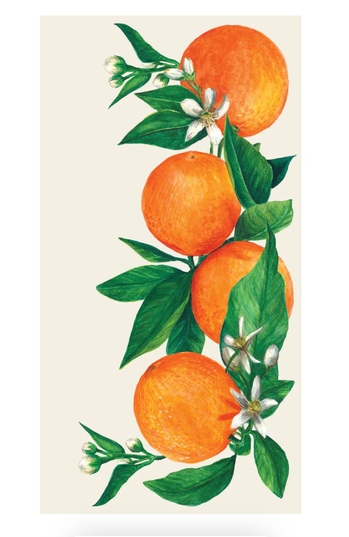 Orange Orchard Guest Napkins | Set of 16