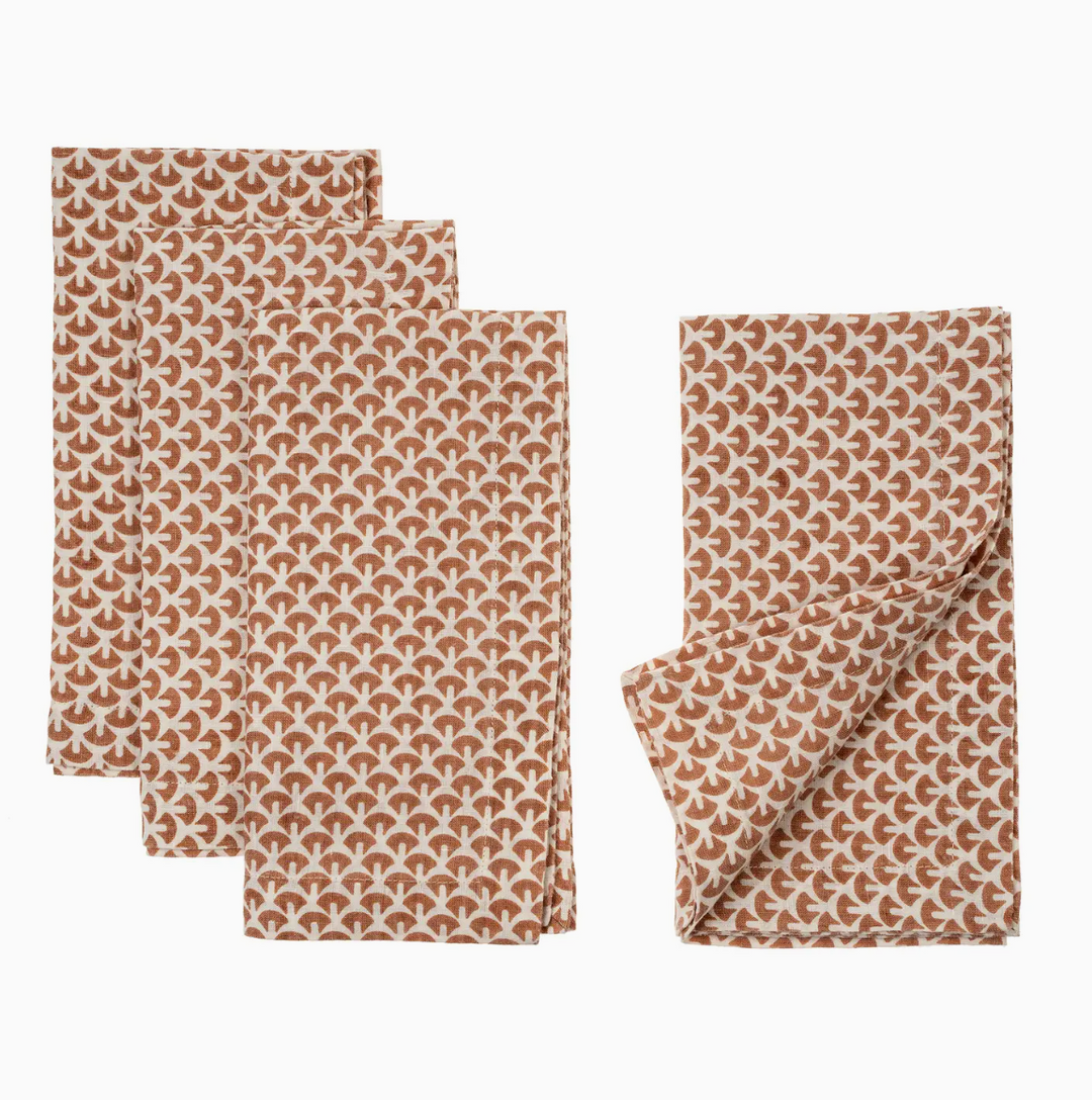 Ella Linen Napkins, Terracotta | Set of 4