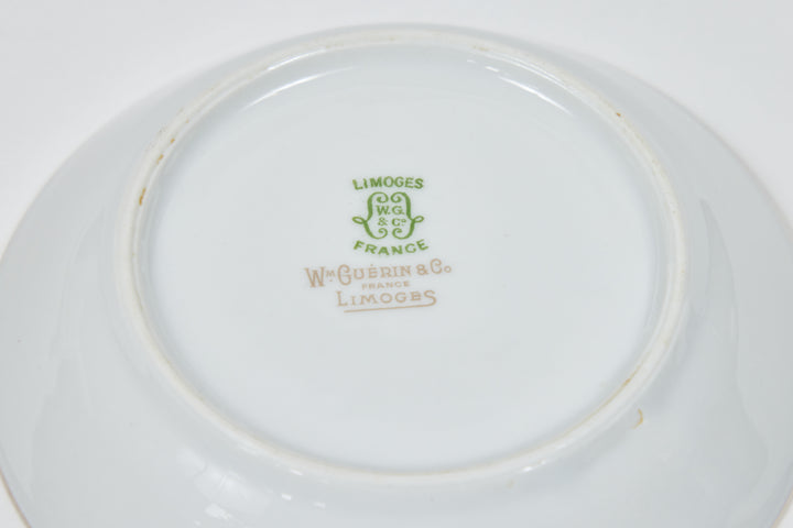 Vintage White Limoges Porcelain Dessert Bowls by Wm. Guérin & Co. | Set of 8