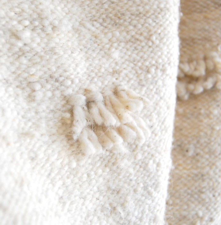 Momo Fringe Blanket | Cream