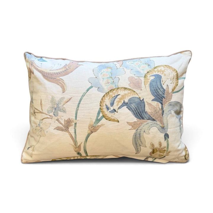 Custom 12" x 18" Pillow in an Abstract Floral Printed Linen/Cotton Blend
