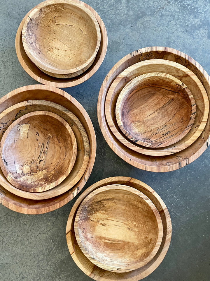 Spencer Peterman - Classic Spalted Ambrosia Maple Bowl | C | 13"