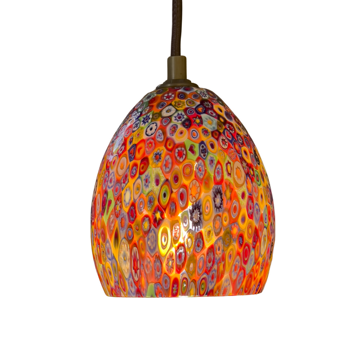Millefiori Murano Glass Hanging Pendant