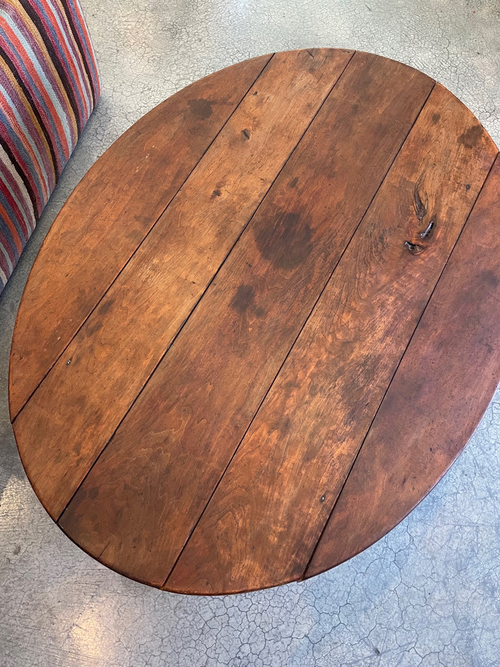 Vintage Oval Wood Coffee Table