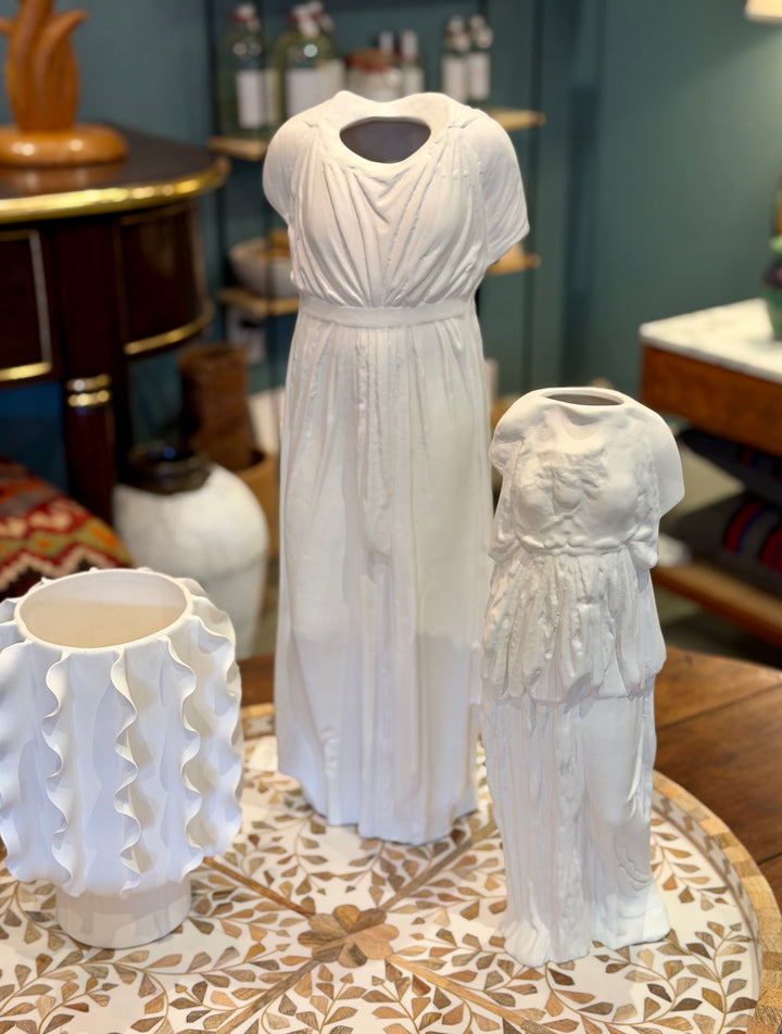 Matte White Ceramic Greco Vase | S
