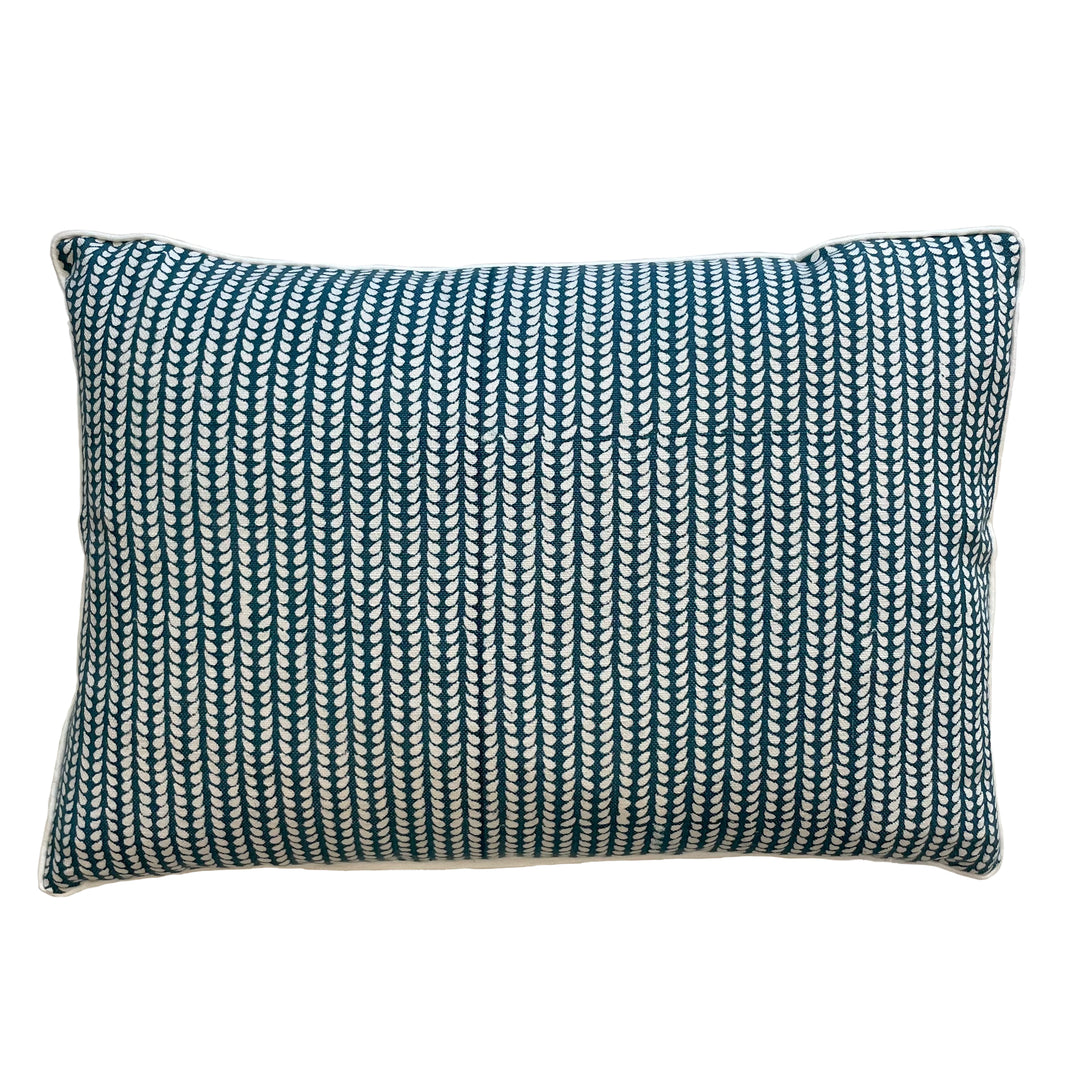Custom 12" x 18" Hand Block Printed Linen Pillow