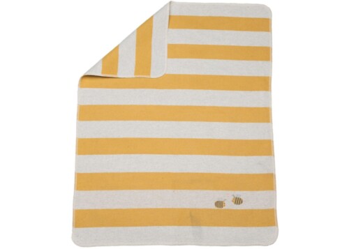 David Fussenegger - JUWEL Baby Blanket | Stripes + Bees