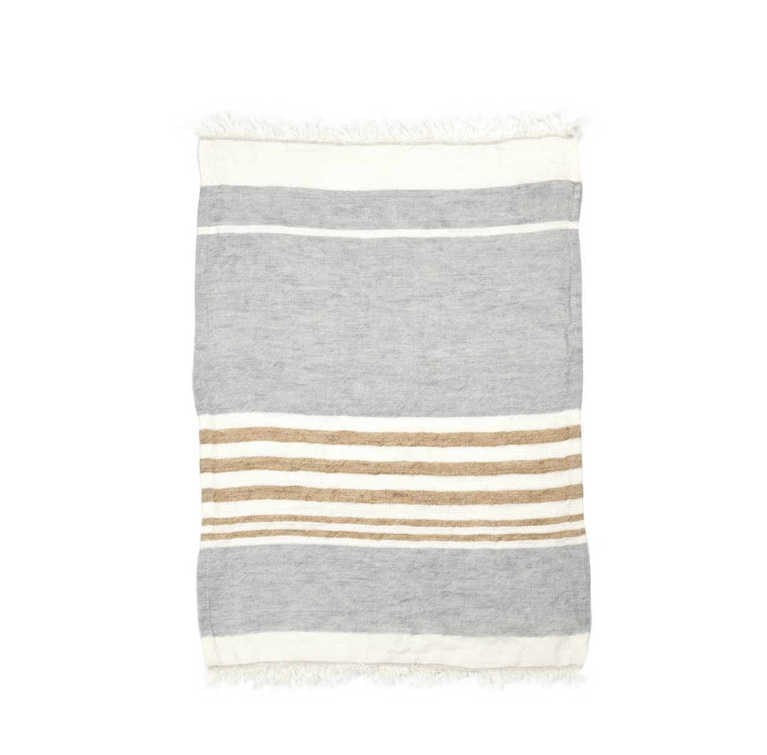 Libeco - Belgian Guest Towel in Ash Stripe