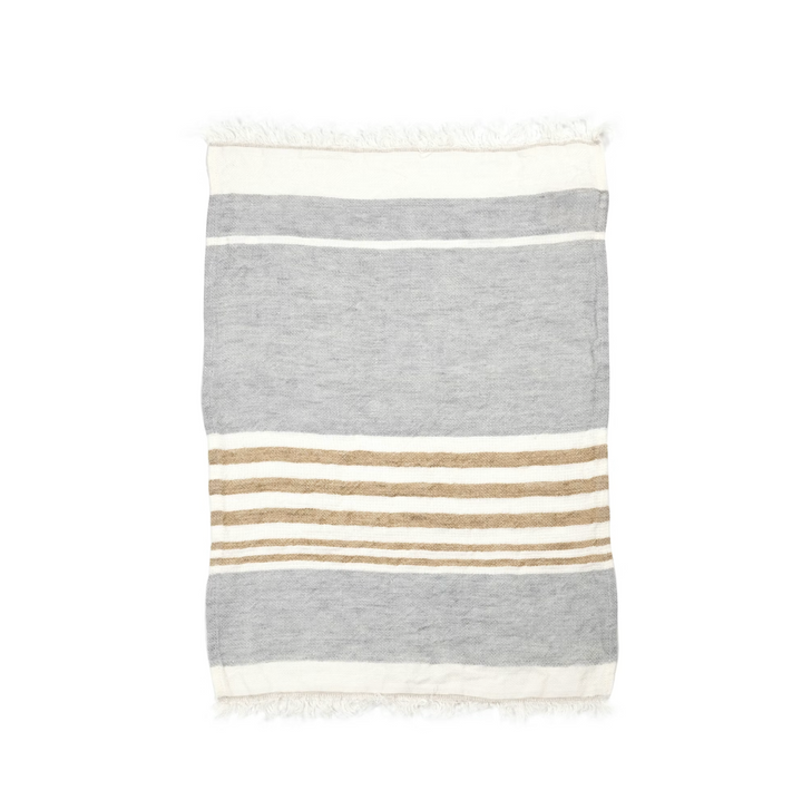 Libeco - Belgian Guest Towel in Ash Stripe