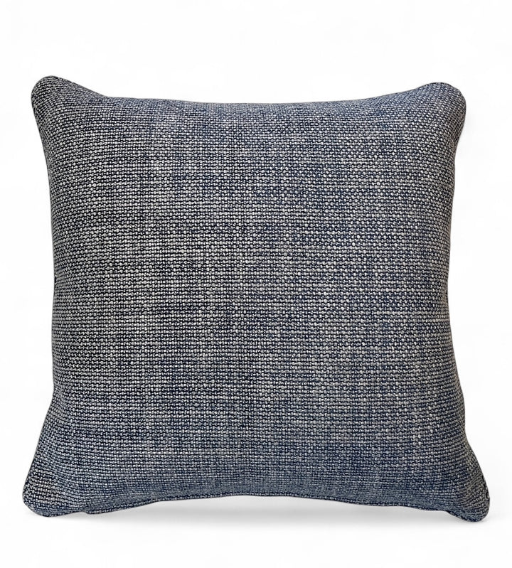Custom 21" x 21" Pillow made from a Linen Wool Cotton Fabric, Navy