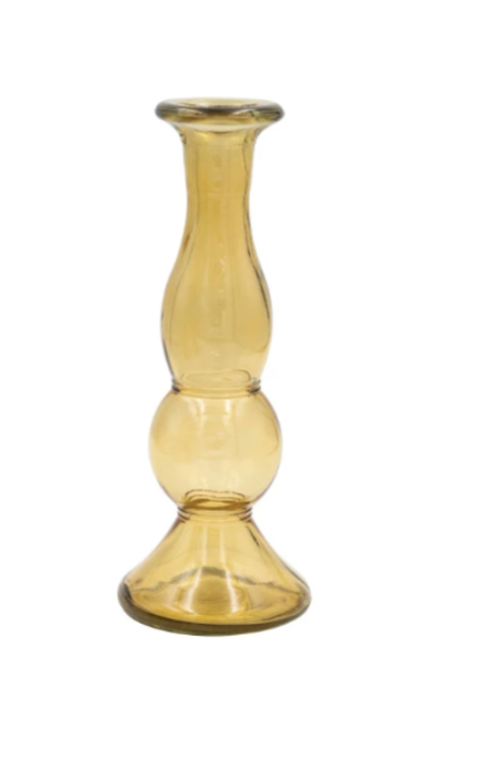 Recycled Glass Taper Holder | Citrine
