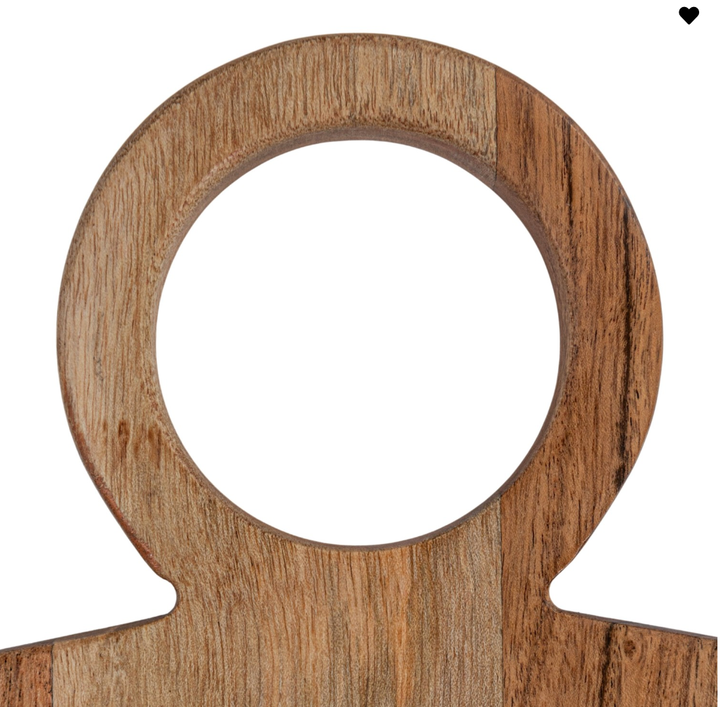 Natural Acacia Wood Cheese/Cutting Board w/ Handle