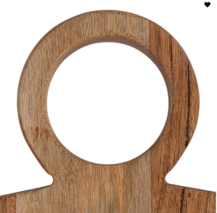 Natural Acacia Wood Cheese/Cutting Board w/ Handle