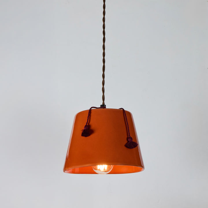 Valerie Barkowski Handmade Ceramic 'Fez' Pendant, Morocco | Marsala