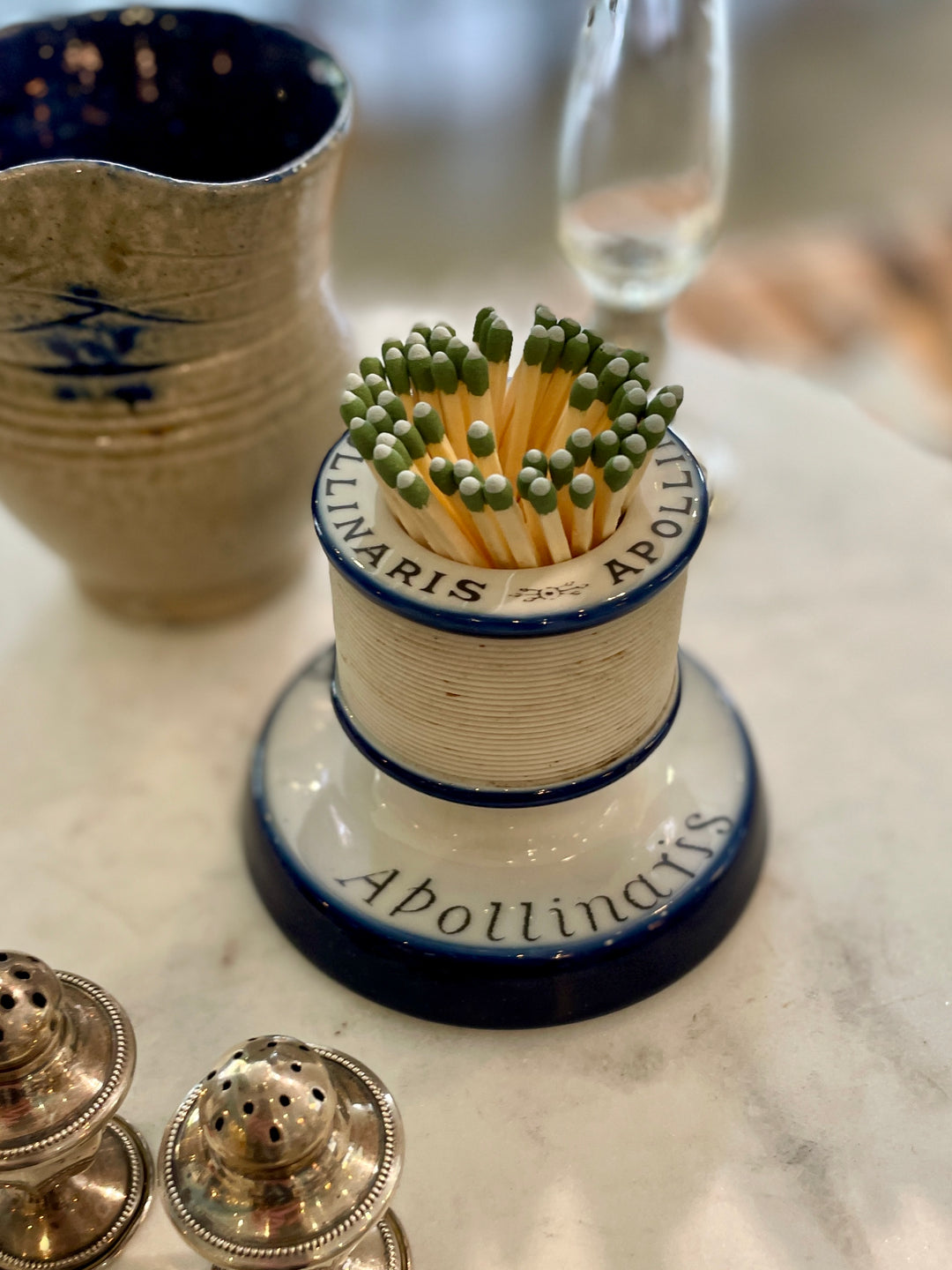 Antique Ceramic Match Strike | Apollinaris Mineral Water