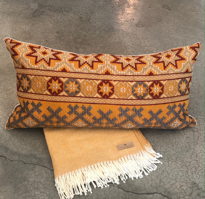 Custom 30" x 15" Pillow made from Vintage Hand Stitched Turkish Textile