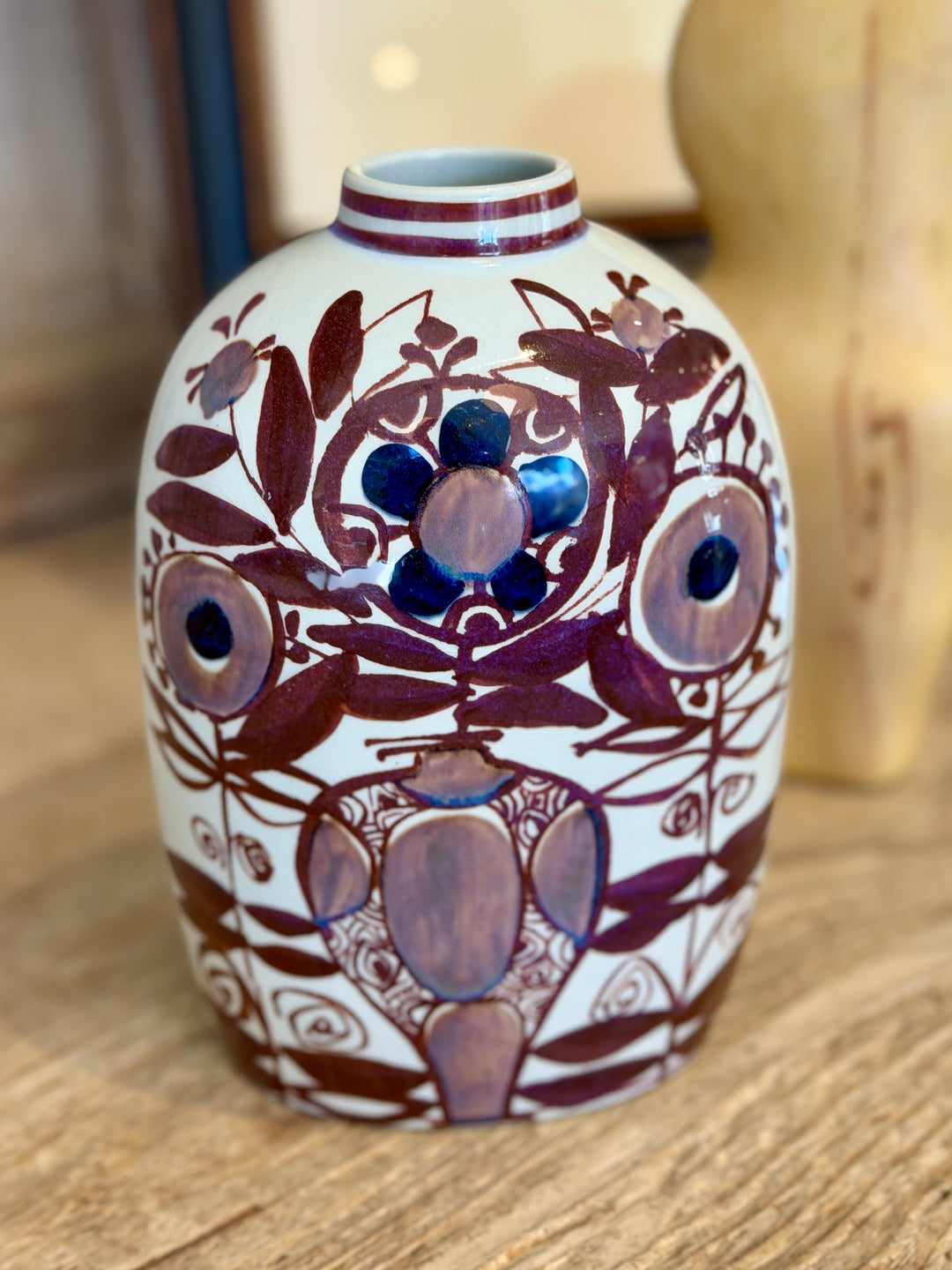 Vintage Royal Copenhagen Aluminia Fajance Tenera Squat Vase