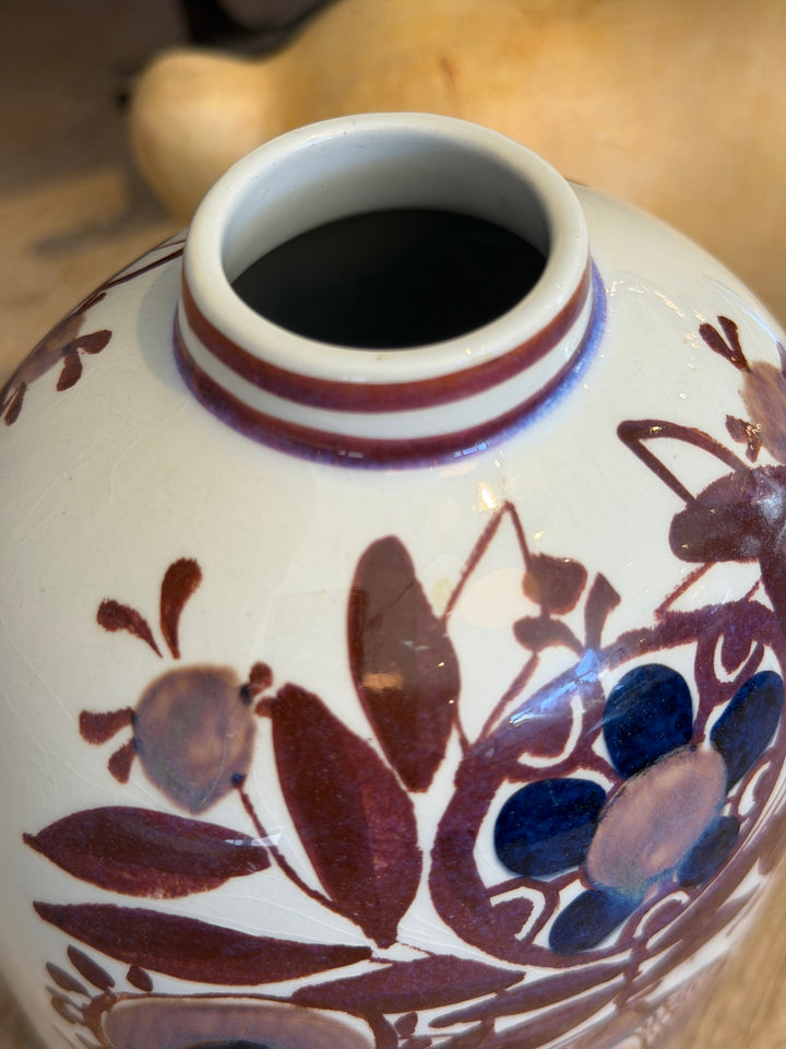 Vintage Royal Copenhagen Aluminia Fajance Tenera Squat Vase