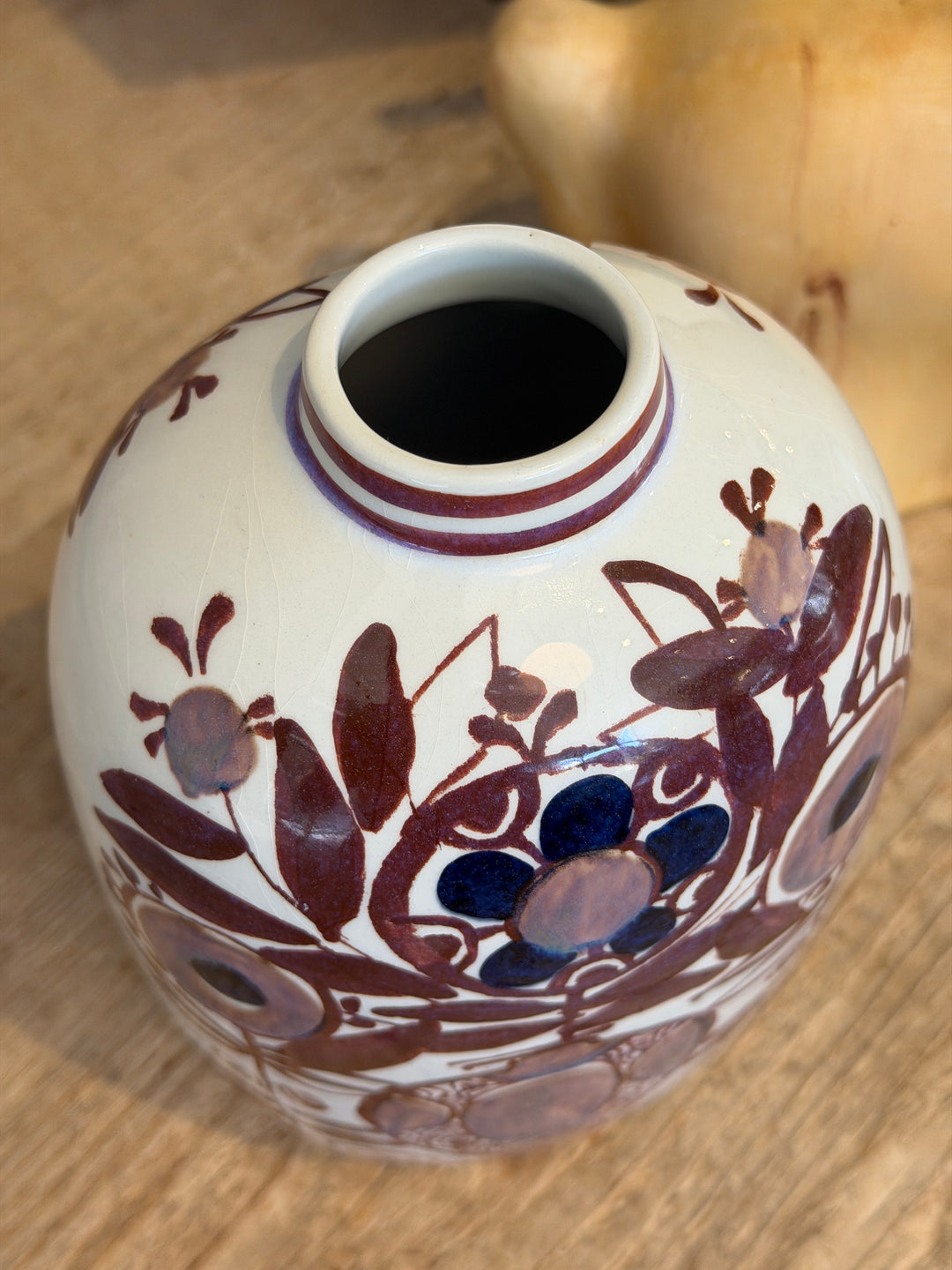 Vintage Royal Copenhagen Aluminia Fajance Tenera Squat Vase