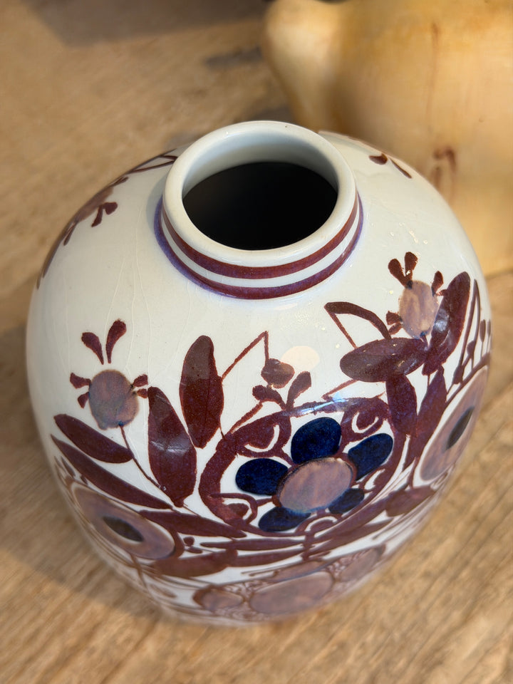 Vintage Royal Copenhagen Aluminia Fajance Tenera Squat Vase