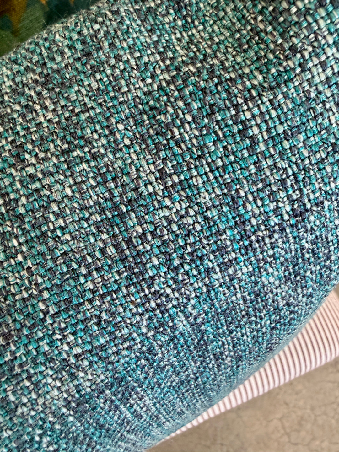 Custom 12" x 18" Pillow made from Cotton / Linen Heather Fabric | Teal