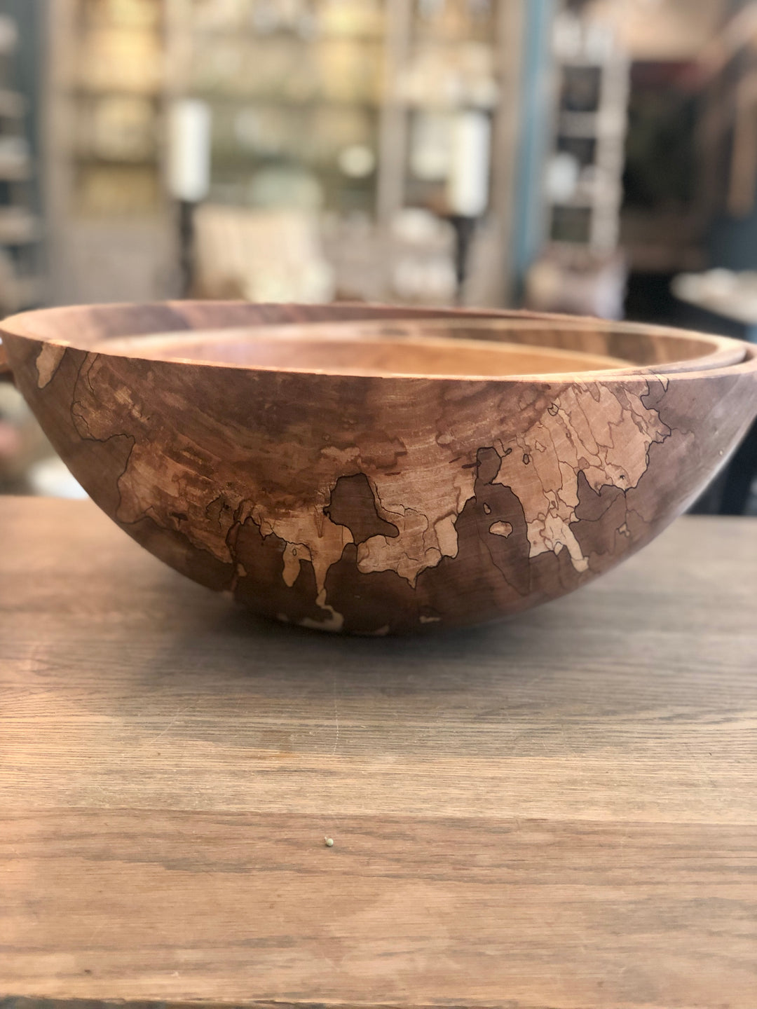 Spencer Peterman - Classic Spalted Ambrosia Maple Bowl  | 18"