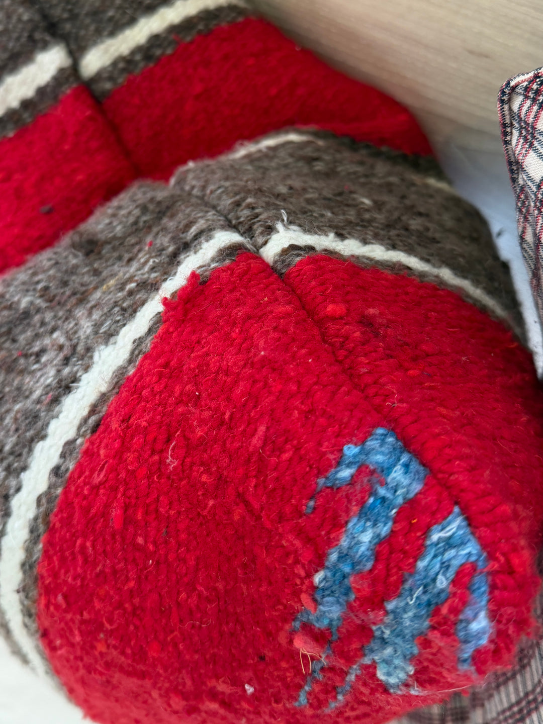 Custom 24" x 24" Pillow made from a Handwoven Wool Textile