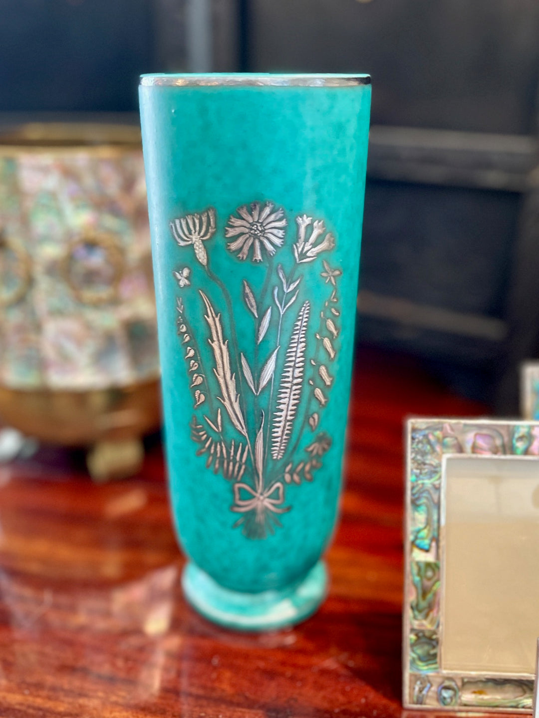 Vintage Gustavsberg Argenta Vase by Wilhelm Kåge, Sweden