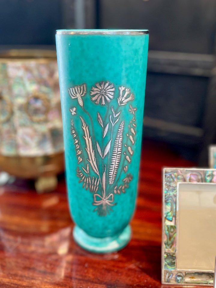 Vintage Gustavsberg Argenta Vase by Wilhelm Kåge, Sweden