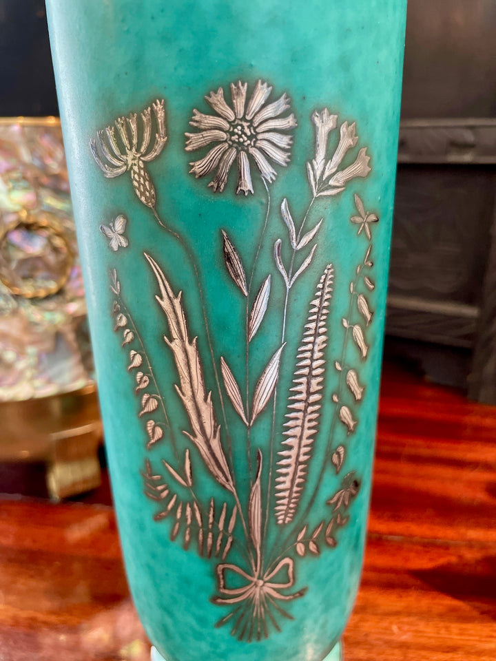 Vintage Gustavsberg Argenta Vase by Wilhelm Kåge, Sweden