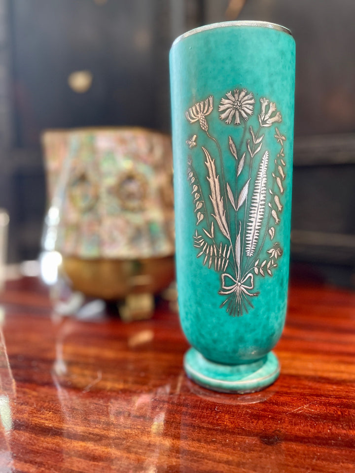 Vintage Gustavsberg Argenta Vase by Wilhelm Kåge, Sweden