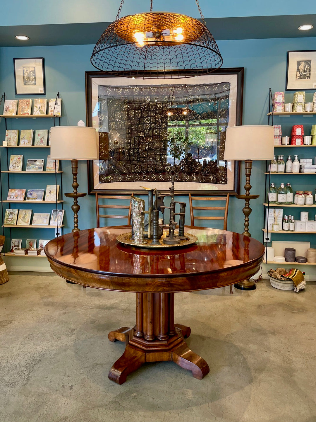 19th C English Regency Mahogany Round Pedestal Table