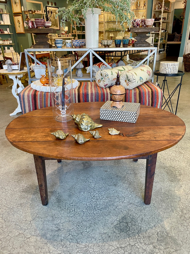 Vintage Oval Wood Coffee Table