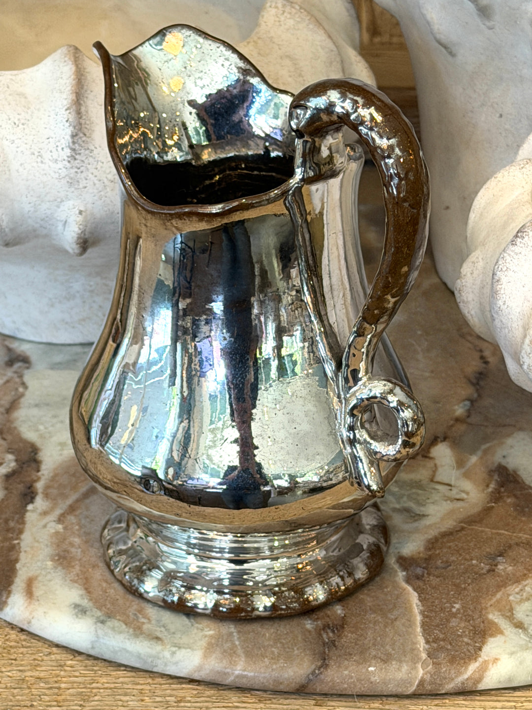 Antique English Lustreware Pottery Pitcher | L-2