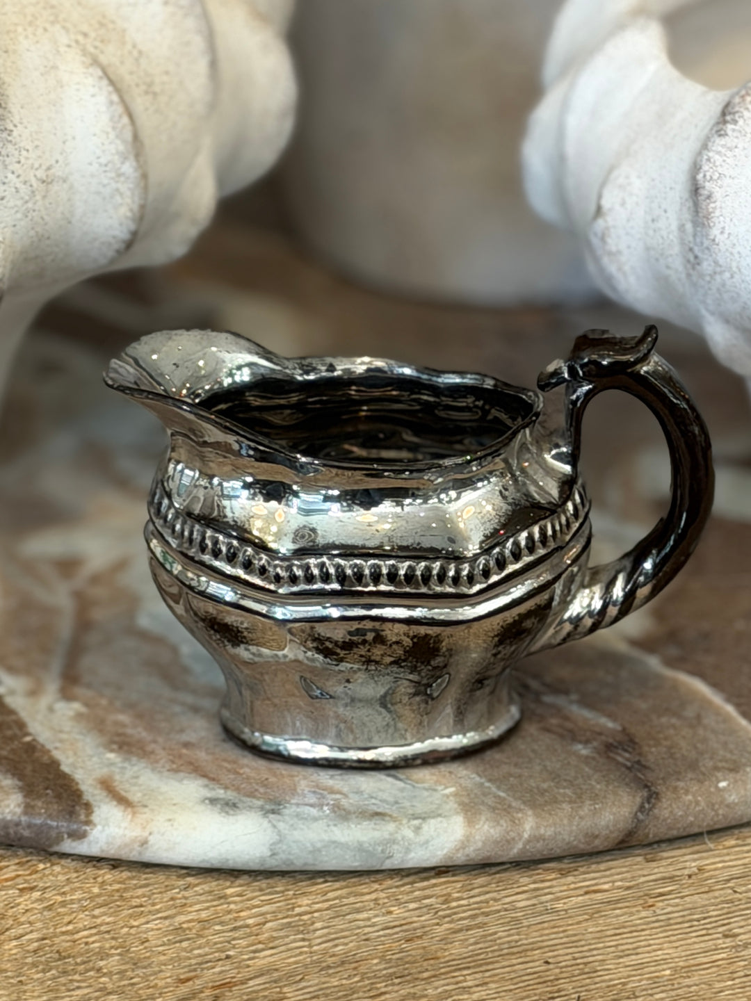 Antique English Lustreware Pottery Creamer | S-1