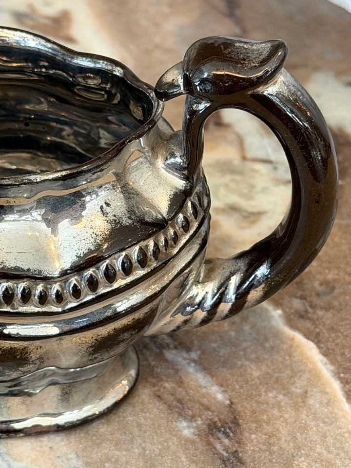 Antique English Lustreware Pottery Creamer | S-1