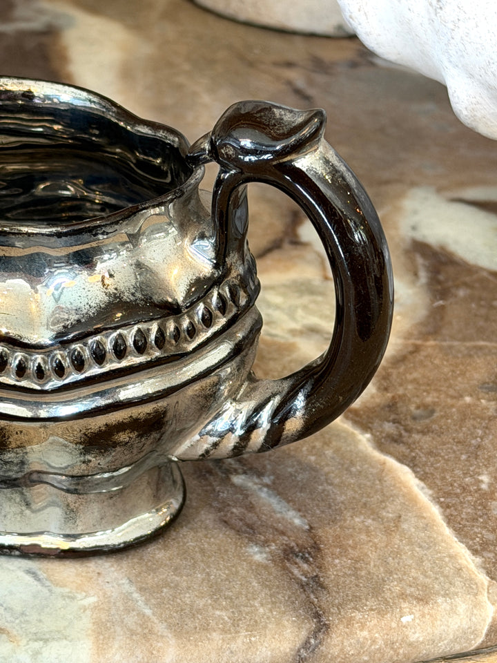 Antique English Lustreware Pottery Creamer | S-1
