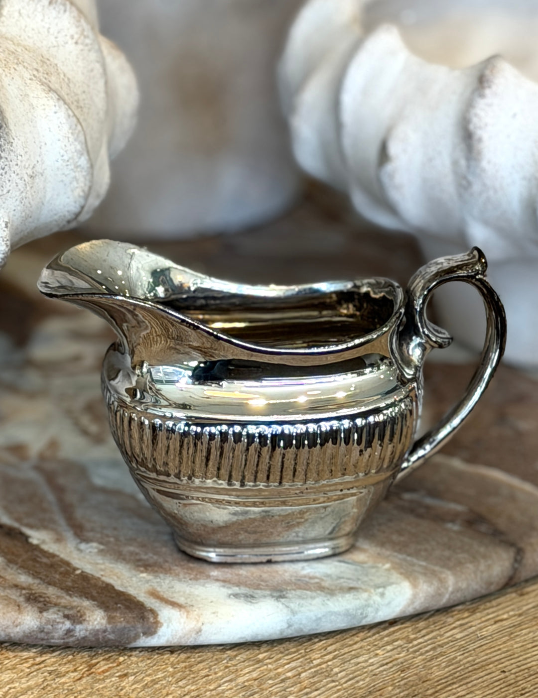 Antique English Lustreware Pottery Creamer | M-1
