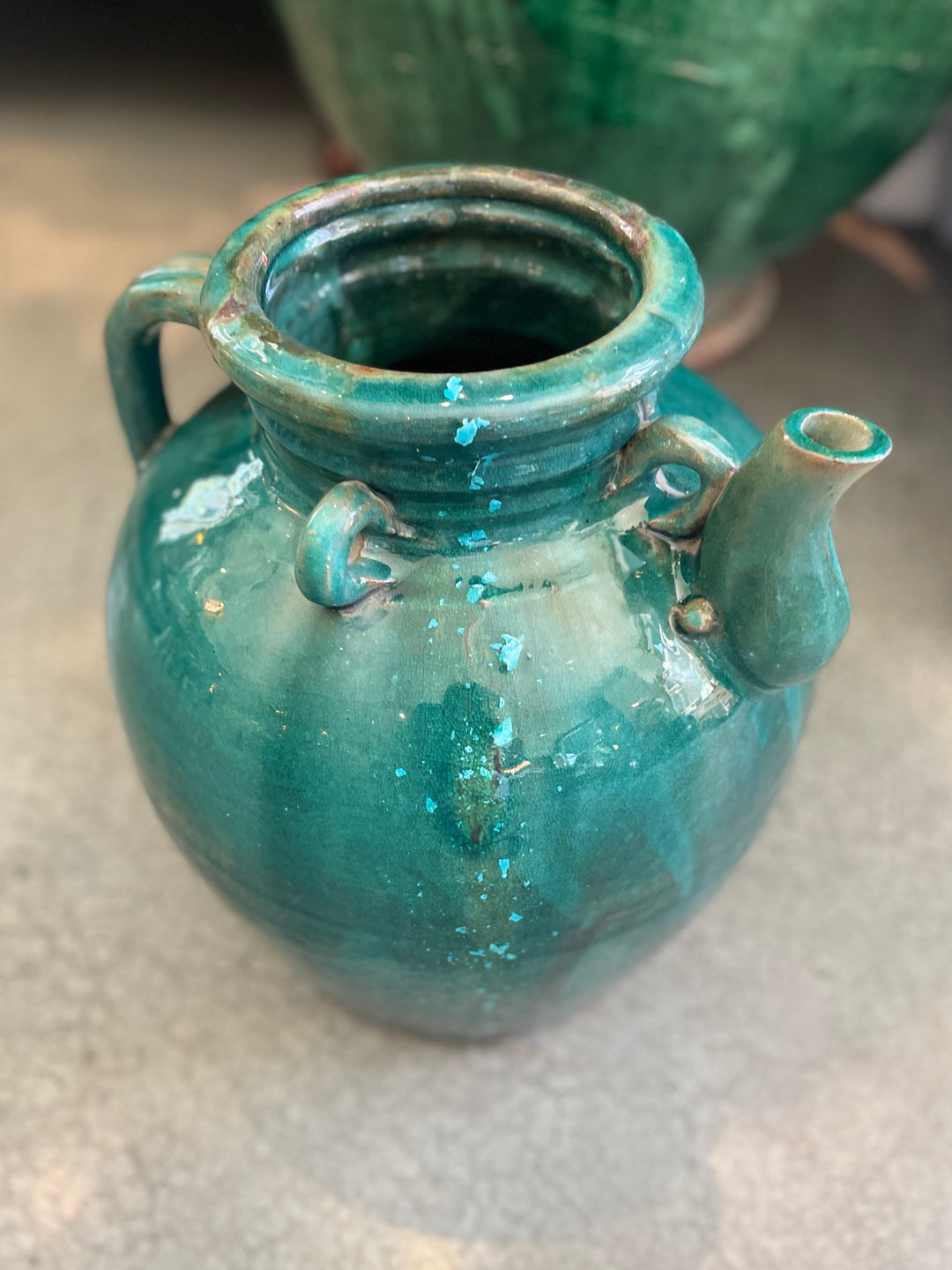 Old Large Chinese Water / Tea Jug with Spout