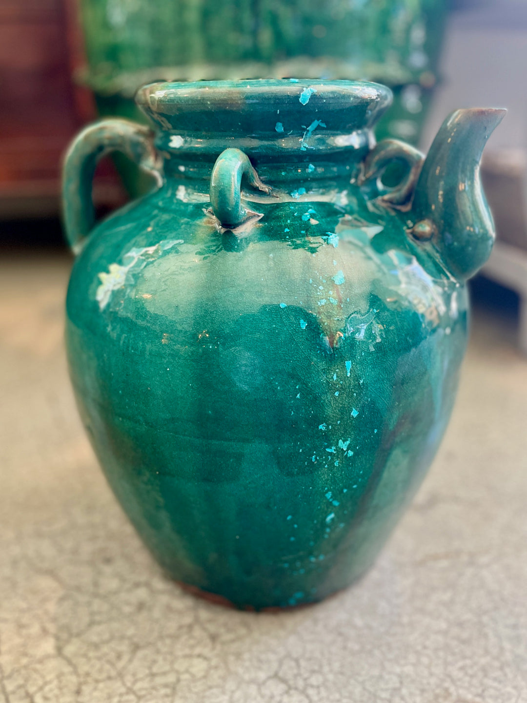 Old Large Chinese Water / Tea Jug with Spout