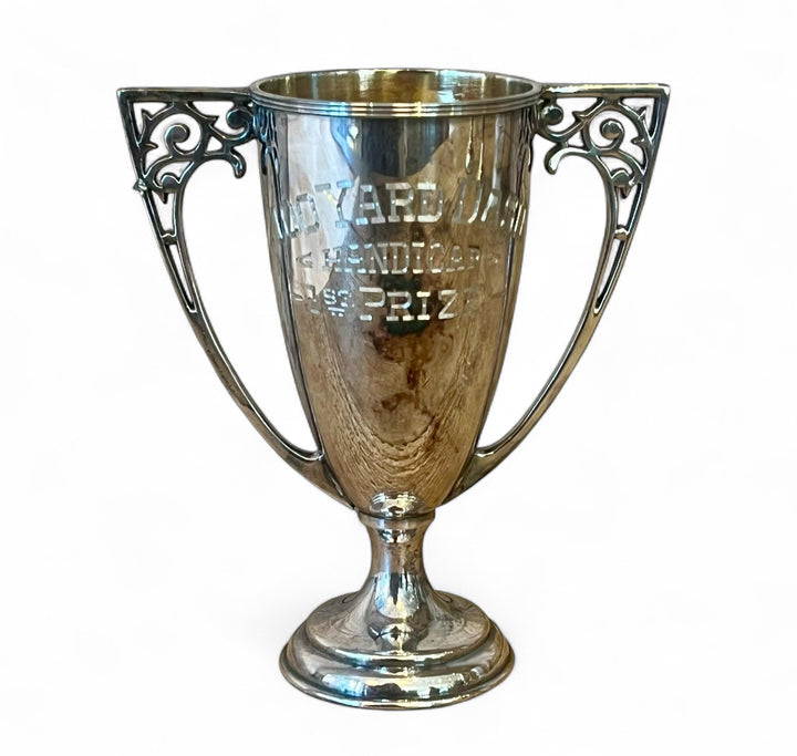 Vintage Silver Plate 1st Place Trophy '100 Yard Dash'