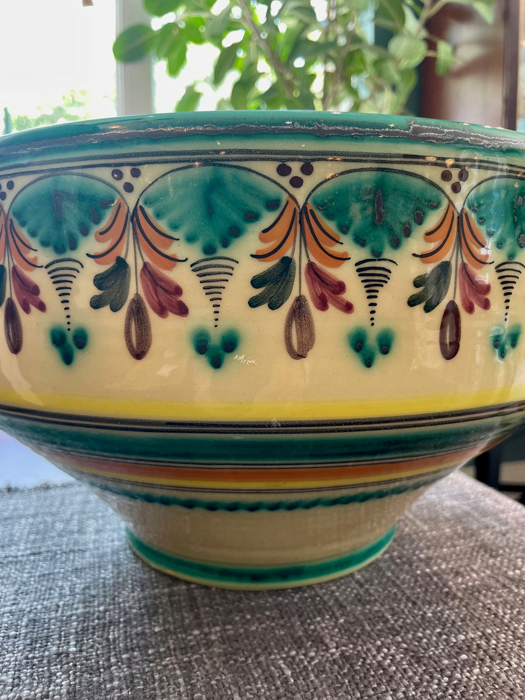 Vintage Hand Painted Spanish Pottery Bowl