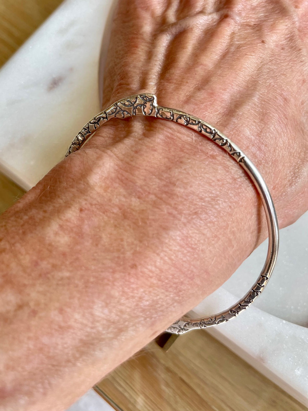 Studio Suzan - Sterling Silver Bangle | Double Sided