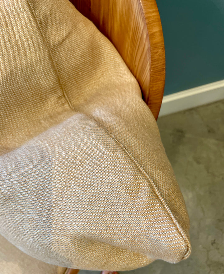 Custom 20" x 20" Pillow made from Honey Colored Italian Linen