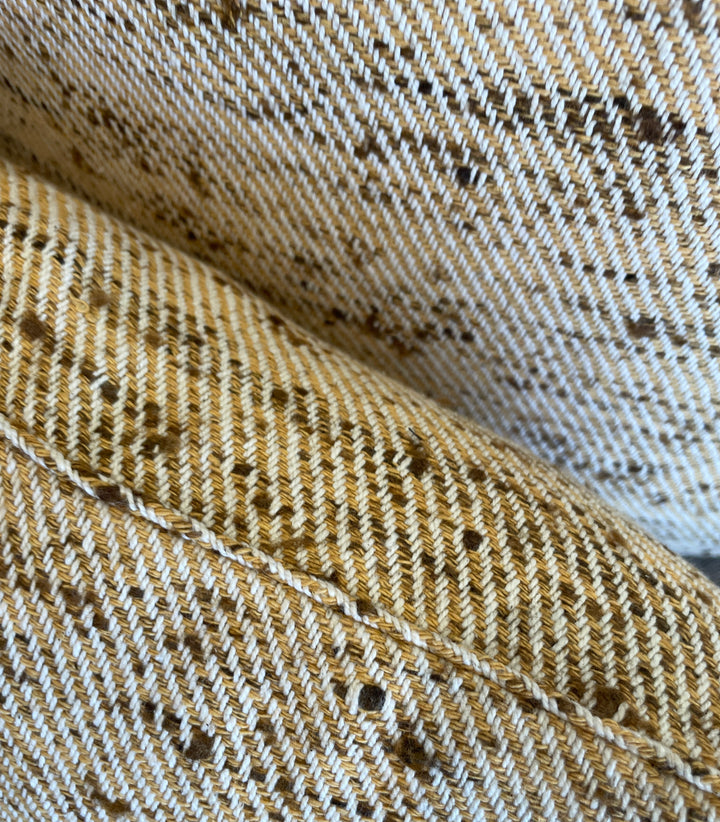 Custom 20" x 20" Pillow made from Designer Nubby Brown/Gold Cotton Fabric