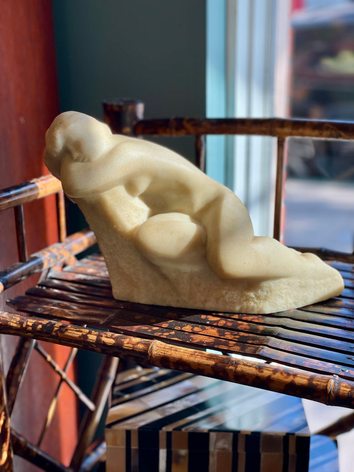 Vintage Reclining Nude  Composite Stone Sculpture, Vincent Glinsky (1895-1975)
