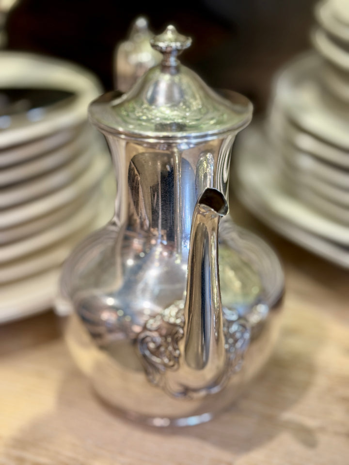Antique Sterling Silver Small Teapot w/ Decorative Accents