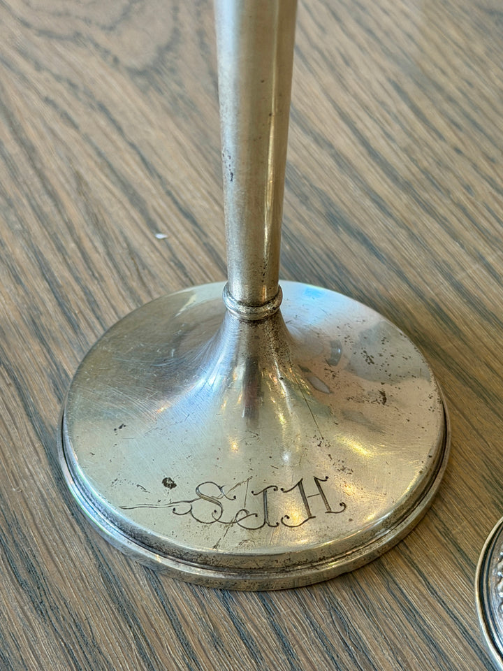 Vintage Sterling Silver Bud Vase w/ Engraved Monogam