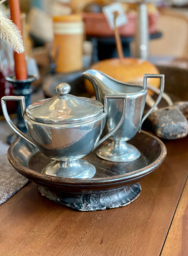 Small Old Footed Teak Dish from Cirebon Area of Northern Java